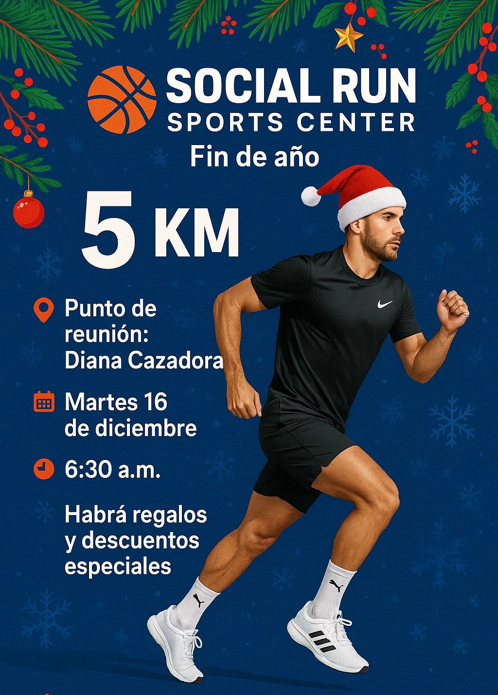 Flyer de CARRERA SOCIAL "RUN SPORT CENTER"